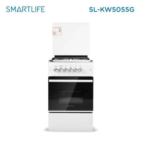 primer imagen de Cocina a gas Smartlife 4 hornallas blanca SL-KW5055G