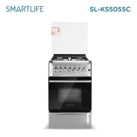 primer imagen de Cocina combinada Smartlife 4 hornallas inox SL-KS5055C